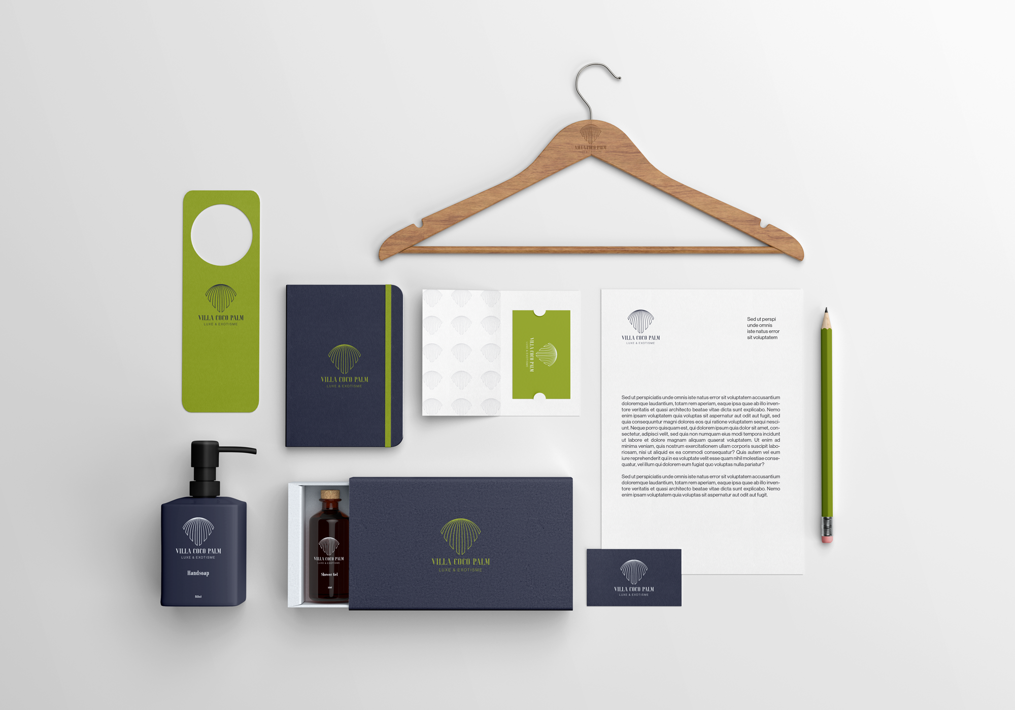 mise en situation du logotype coco palm horizontal réalisé par gwendoline leclercq graphiste design graphique et branding